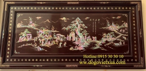 TRANH THIÊN HẠ THÁI BÌNH - KIỆT TÁC NGHỆ THUẬT KHẢM ( CẨN ) ỐC XÀ CỪ XƯA QUÝ HIẾM