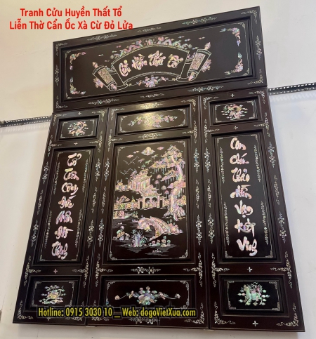 TRANH CỬU HUYỀN THẤT TỔ CẨN ỐC XÀ CỪ | TRANH THỜ ĐẸP